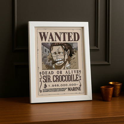 Cadre photo One Piece - Wanted Sir Crocodile