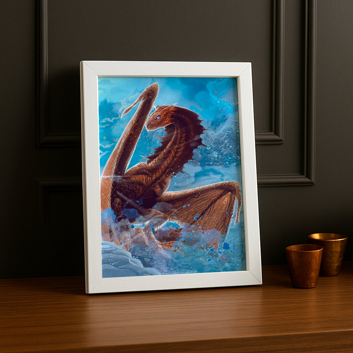 Cadre Photo Skyrim - Twin Dragon Left