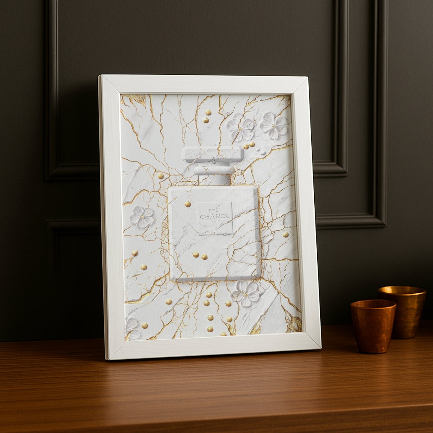 Cadre photo Chanel - N°5 Full White