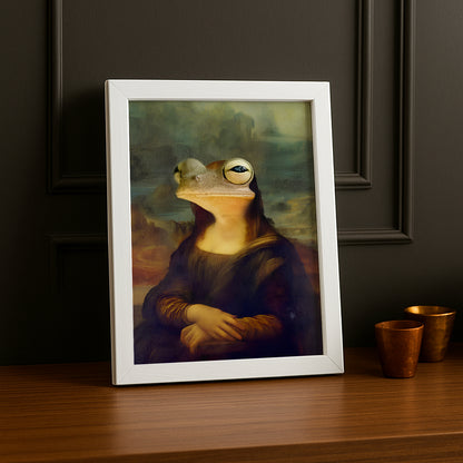 Cadre photo Mona Lisa La Joconde Grenouille