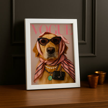 Cadre photo Vogue - Chien Aesthetic