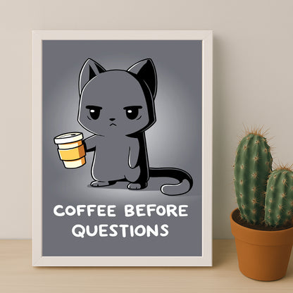 Cadre photo Coffee Lover - Coffee before questions