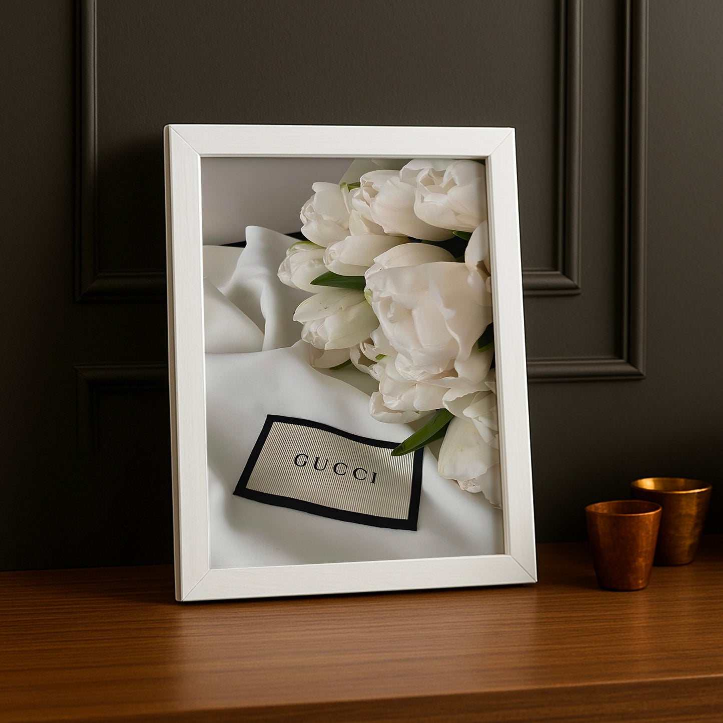 Cadre Photo Gucci - Tulipes Blanche