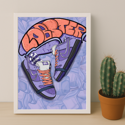 Poster Nike Dunk Lobster purple