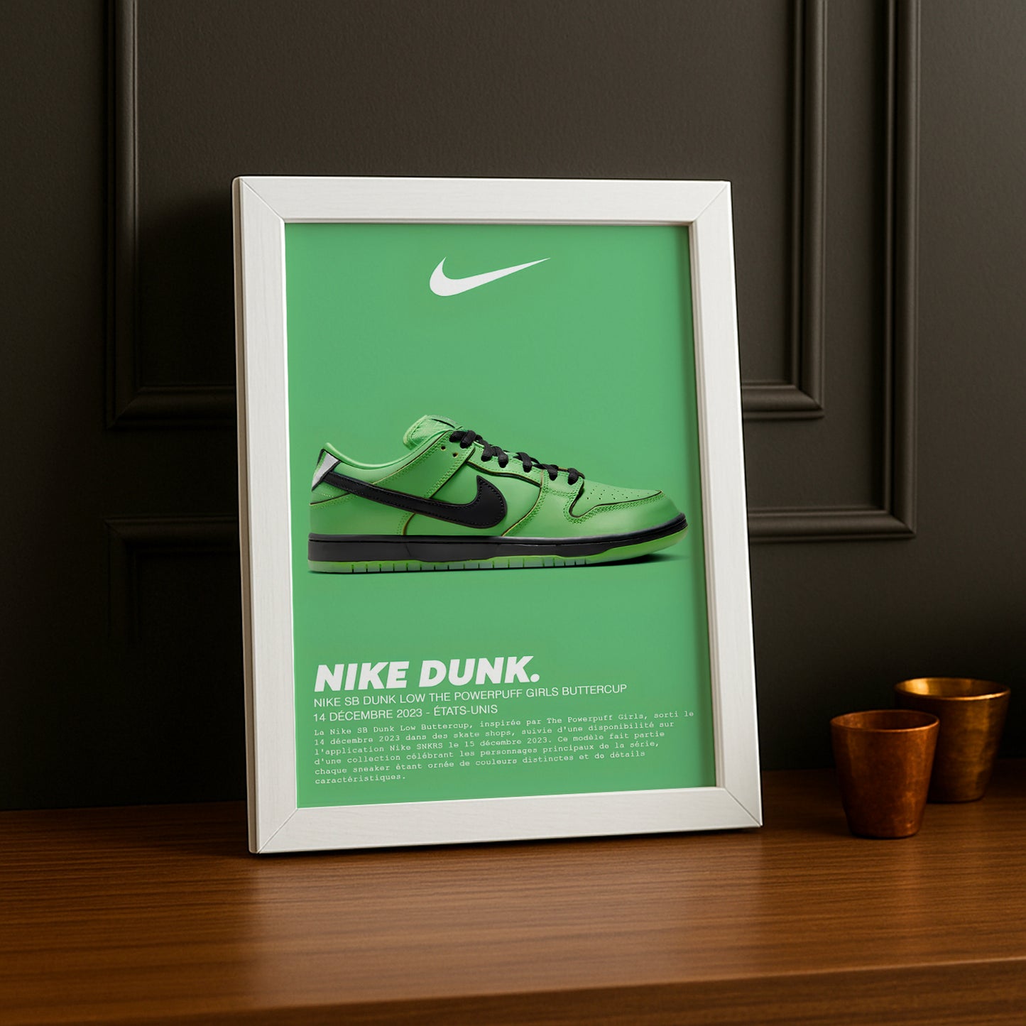 Cadre photo Nike SB Dunk Low The Powerpuff Girls Buttercup