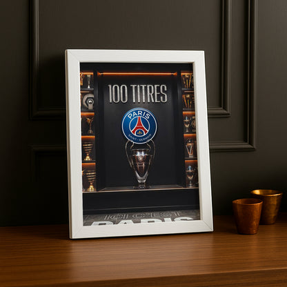 Cadre photo 100 Titres Paris Saint-Germain Ligue des champions