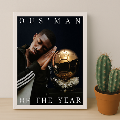 Cadre photo Ousmane Dembélé Ballon d'Or x Adidas