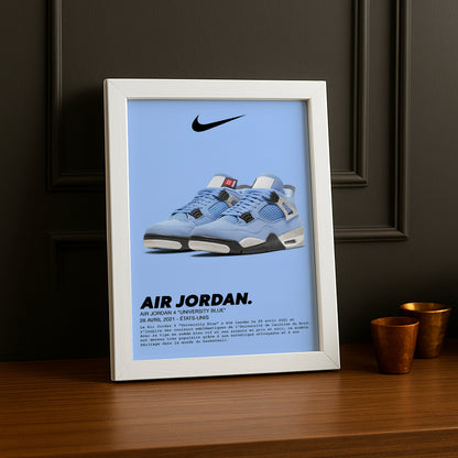 Air Jordan 4 Retro University Blue Fotorahmen 
