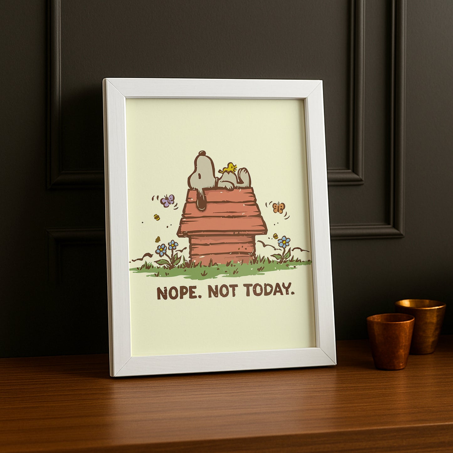 Cadre Photo Chien - Nope not today