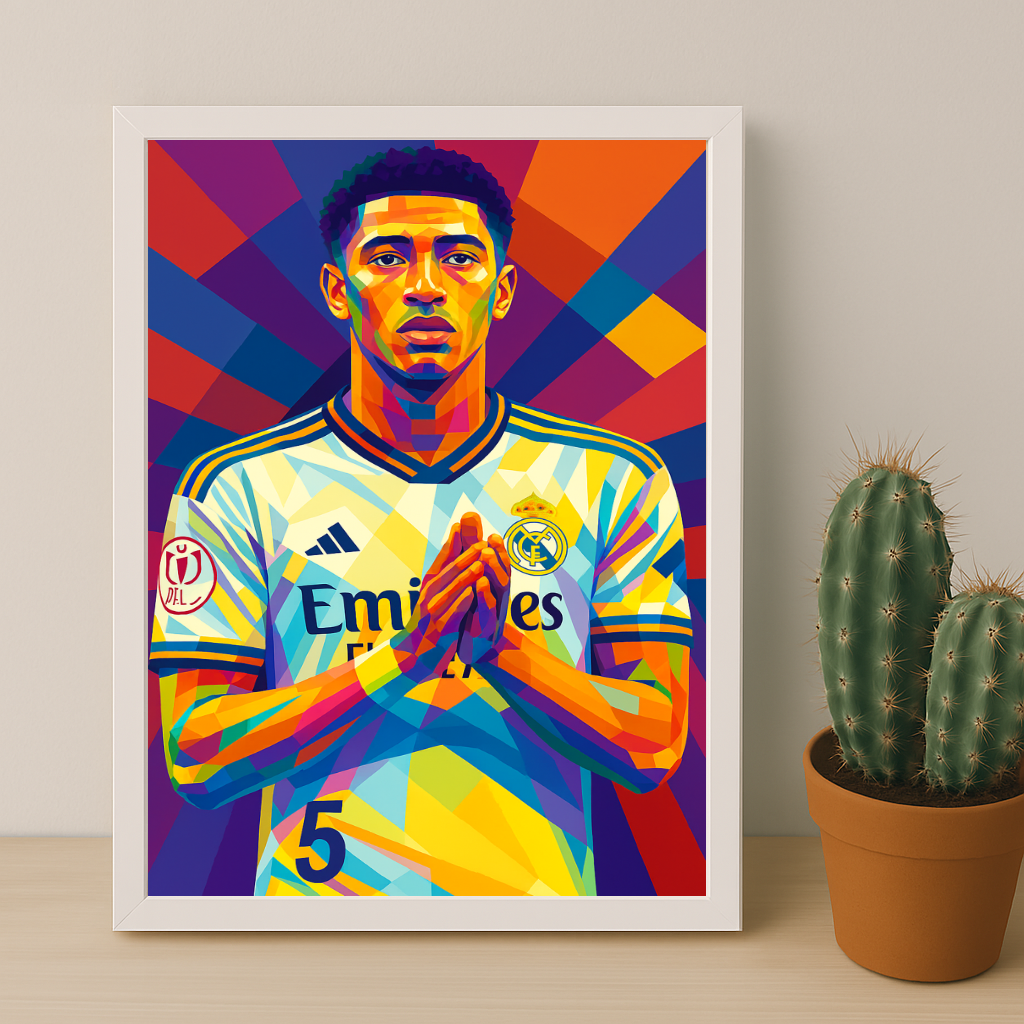 Cadre Photo Jude Bellingham Real Madrid – Affiche HD Encadrée Papier Premium