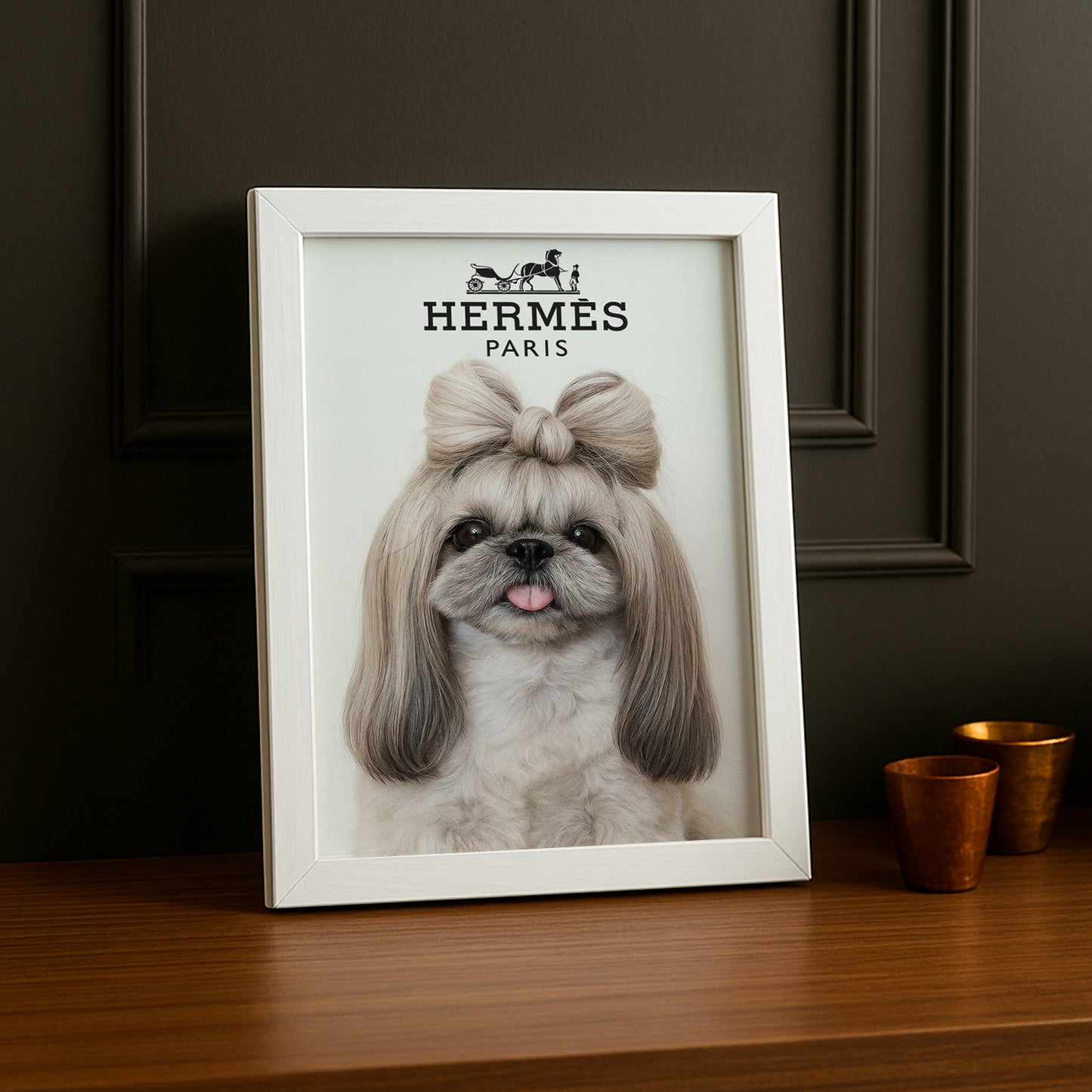 Cadre photo Hermès - Chien