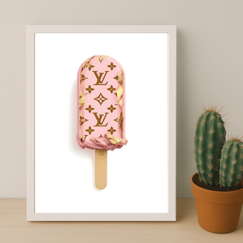 Cadre photo Louis Vuitton Glace dorée