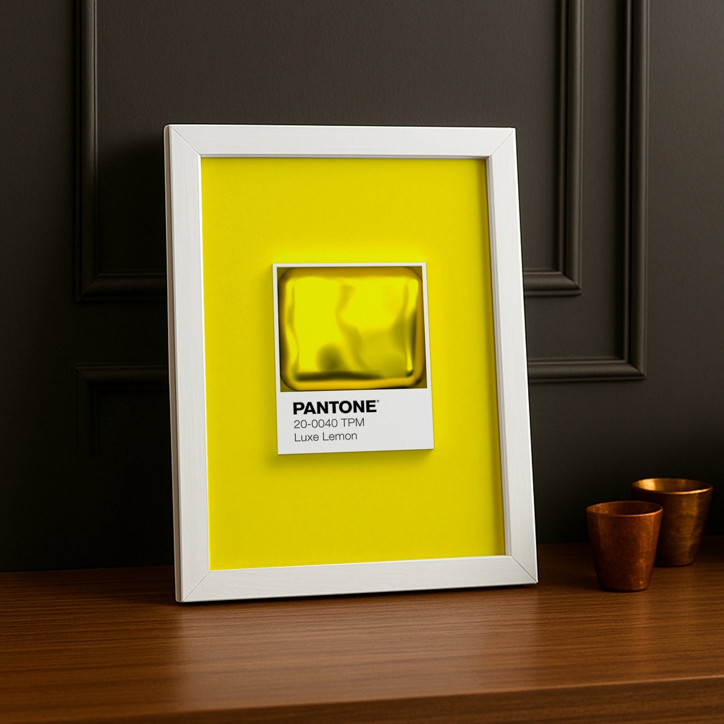 Cadre Photo Pantone Étiquette - Luxe Lemon