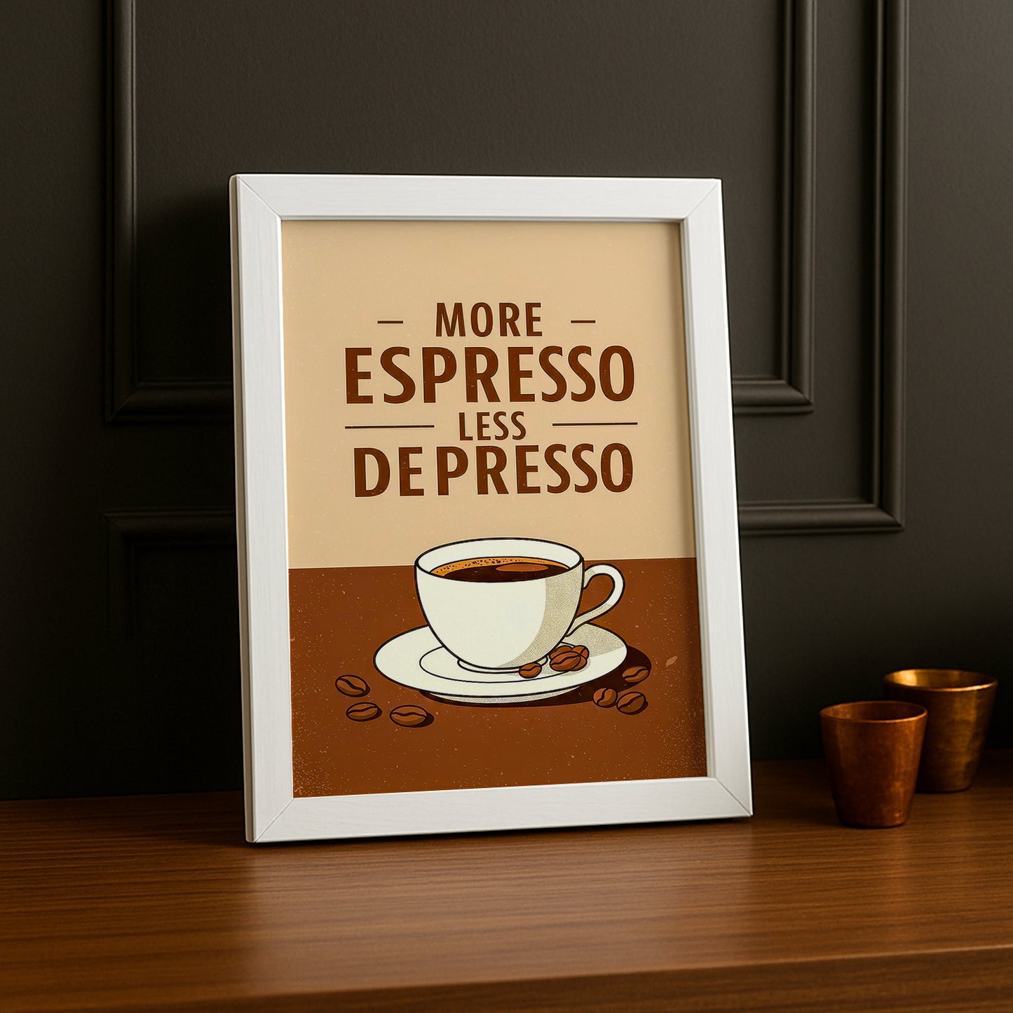 Cadre photo Café - Less Depresso