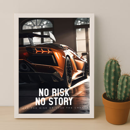 Cadre photo Motivation - No Risk No Story