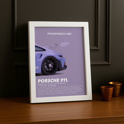 Cadre photo Porsche 911 GT3 RS Lavander