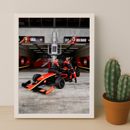 Poster encadrée GP Explorer - Écurie Lego Djilsi x Max Biaggi