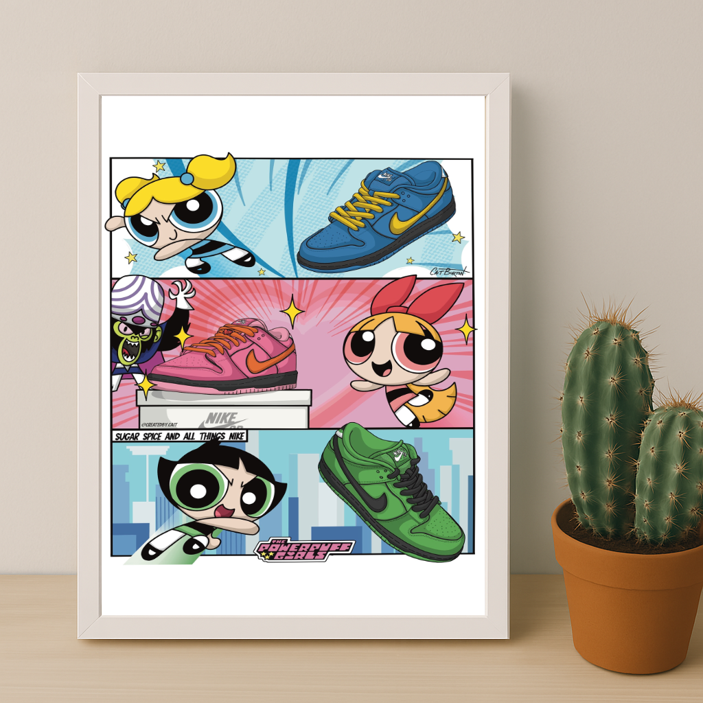 Poster Nike Dunk Powerpuff girl