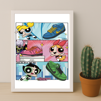 Poster Nike Dunk Powerpuff girl