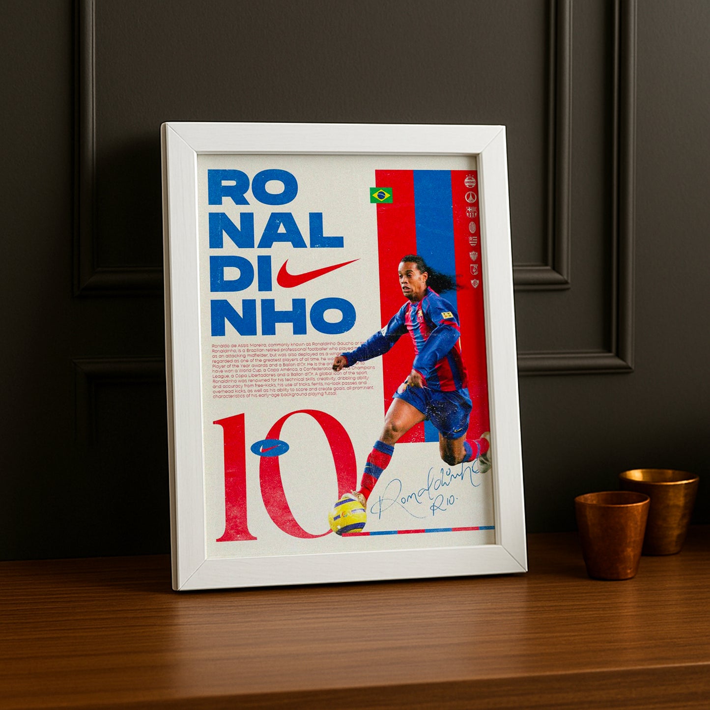 Cadre Photo Footballeur - Ronaldinho