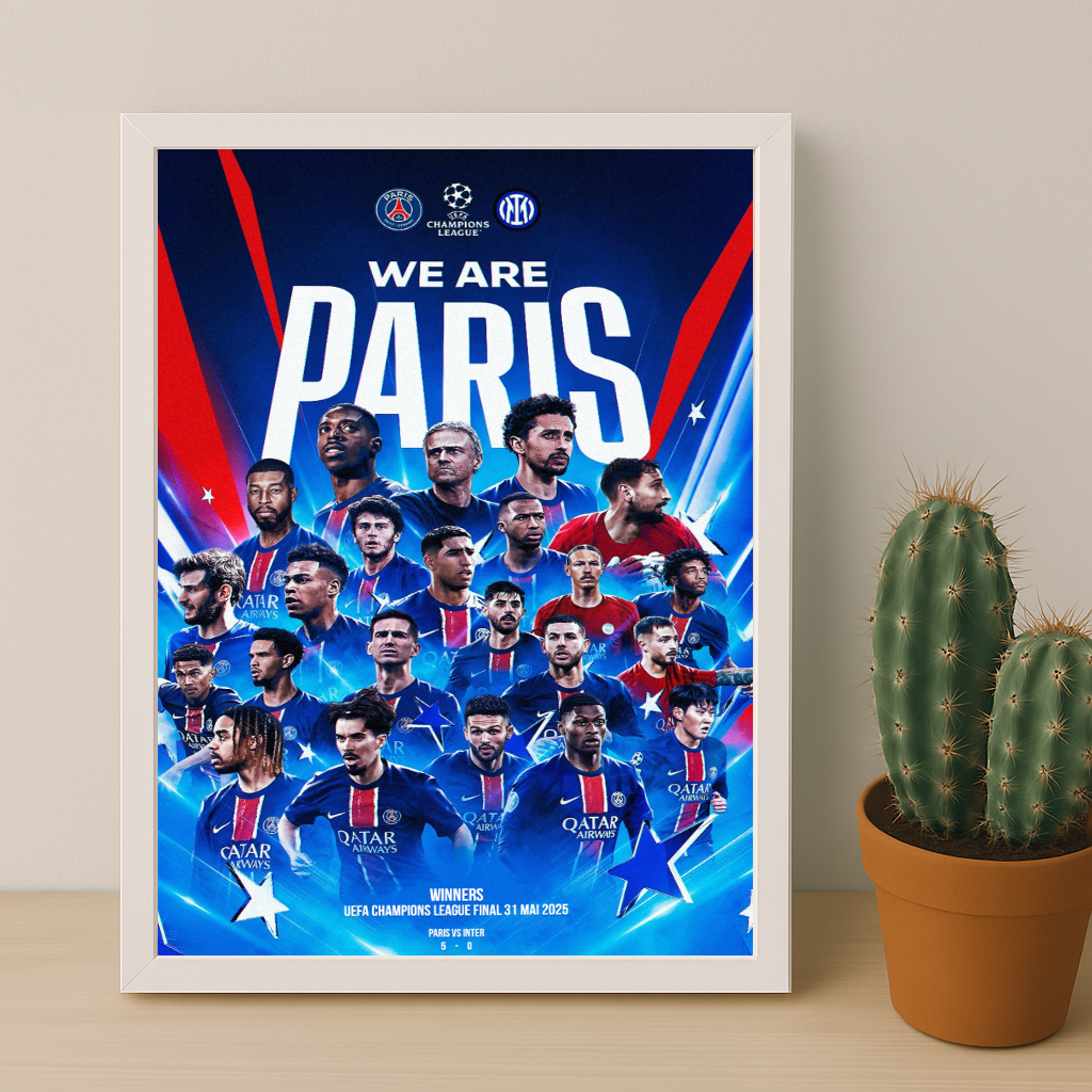 Cadre photo Paris Saint-Germain Champion LDC