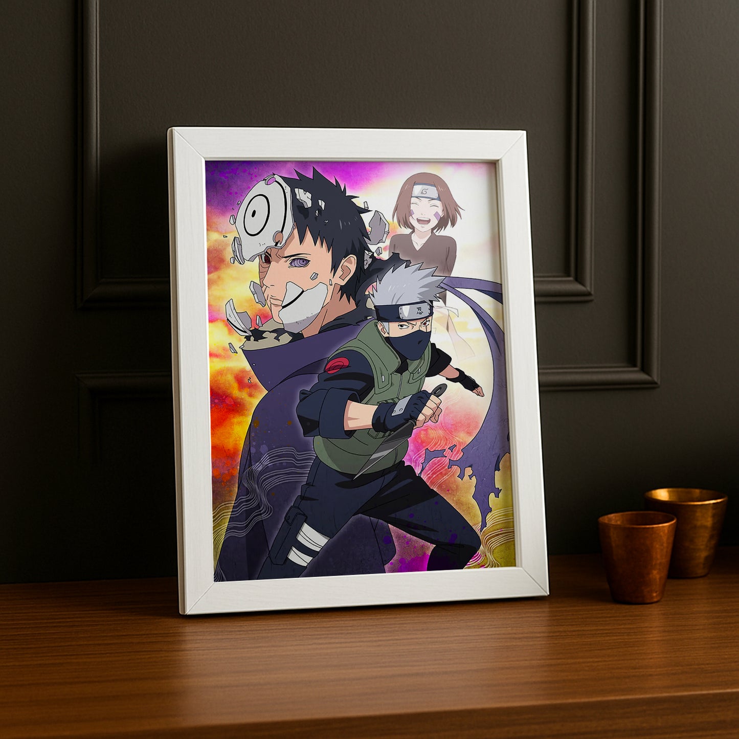 Cadre Photo Naruto - Obito, Kakashi & Rin