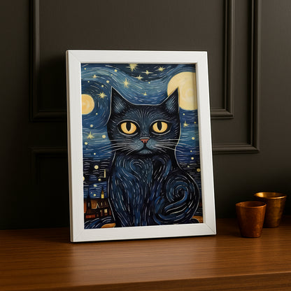 Cadre photo Chat by Night