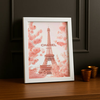 Cadre photo Chanel - Eiffel rose