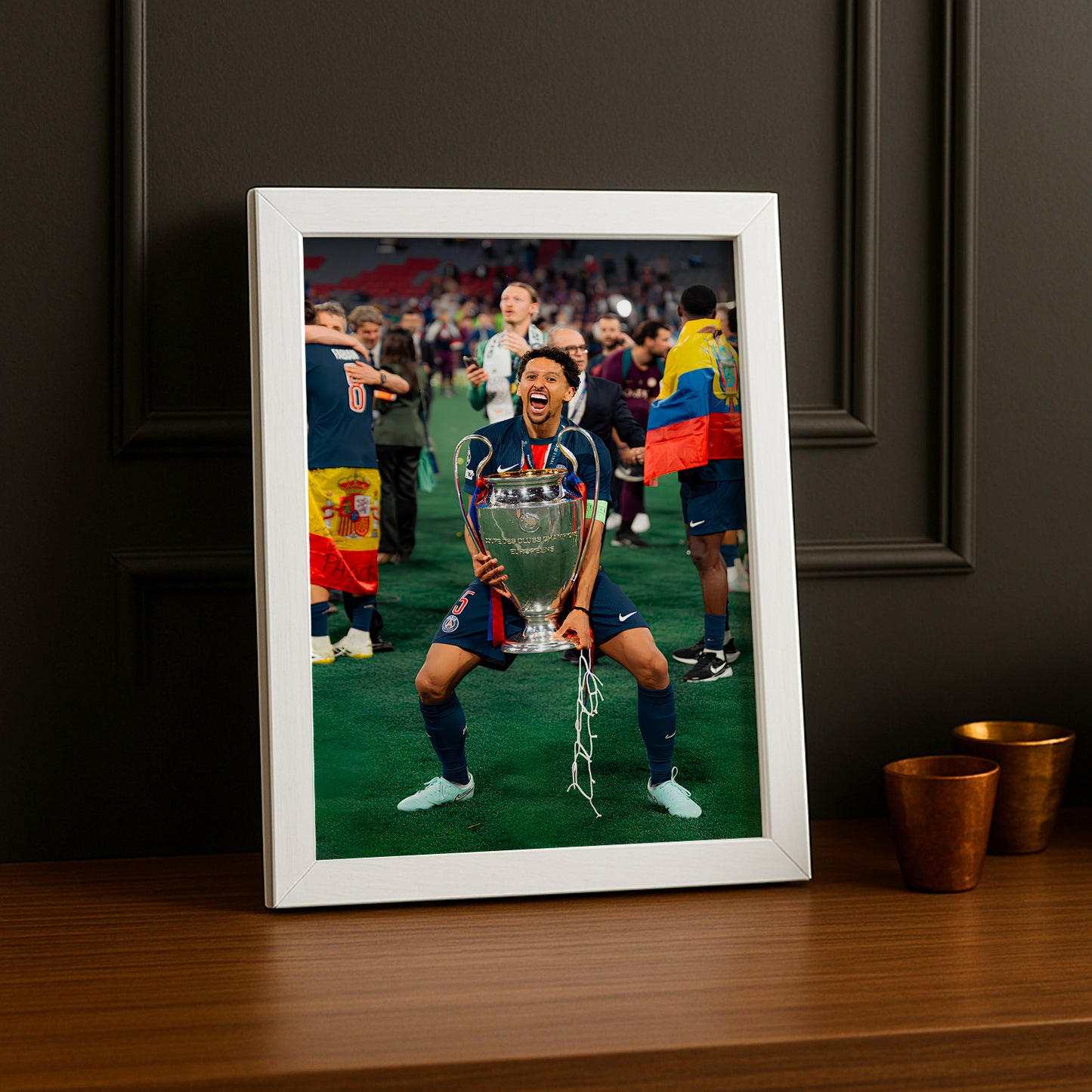 Cadre photo Paris Saint-Germain Marquinhos Ligue des champions