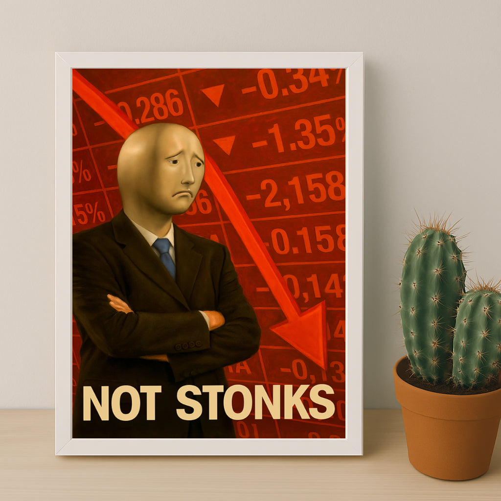 Cadre photo Motivation - Not Stonks meme