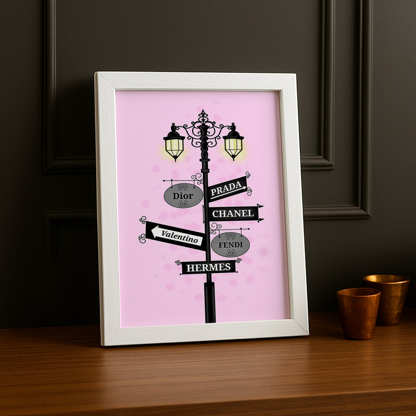 Cadre photo Mode - Panneau Multi-Brands Pink