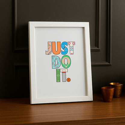 Cadre photo Just do It. Nike blanc