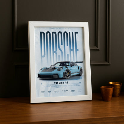 Cadre photo Porsche GT3 RS 911 bleu