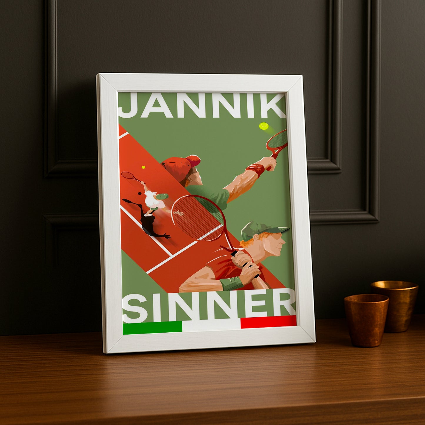 Poster Photo Tennis - Jannik Sinner Illustration