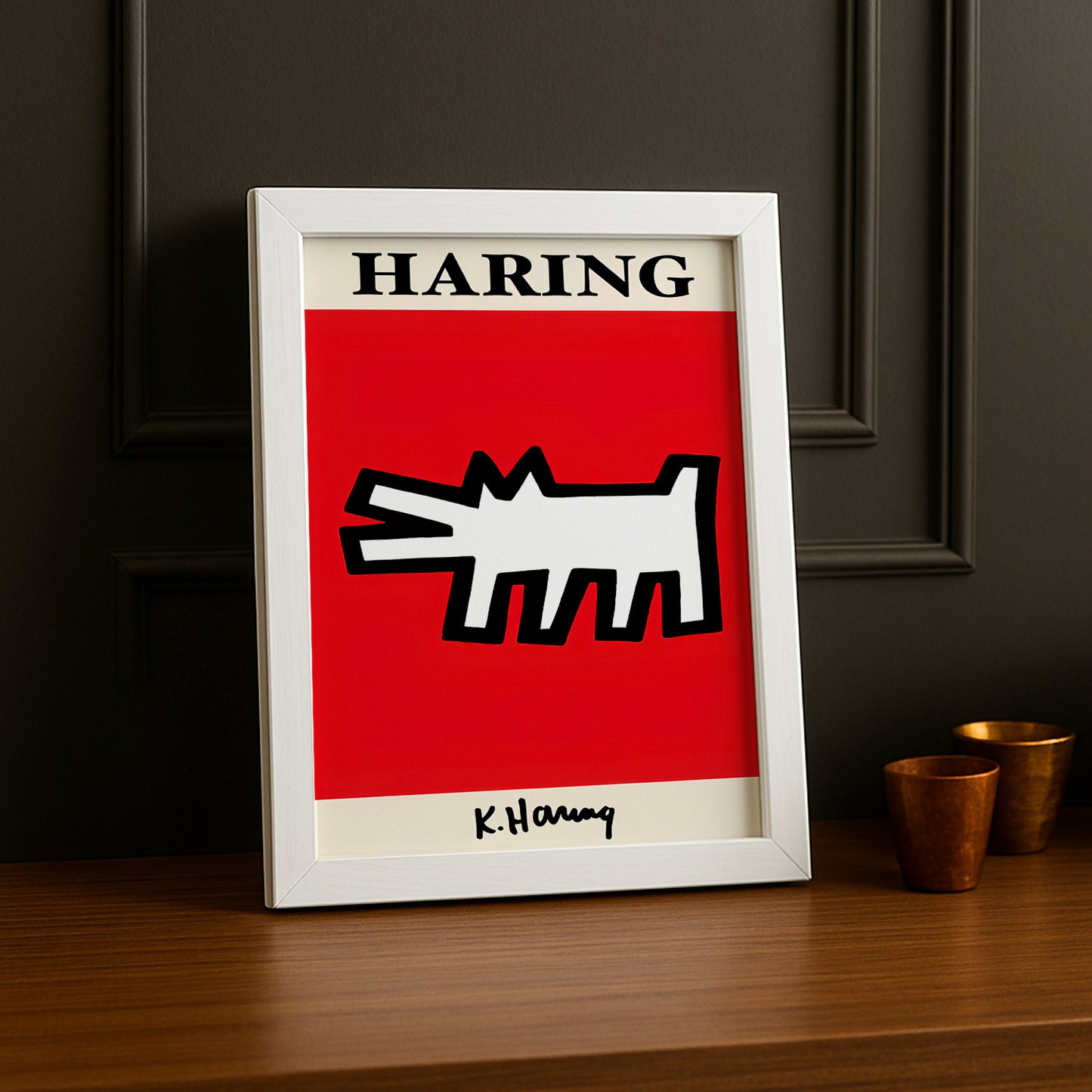 Cadre photo Keith Haring Dog