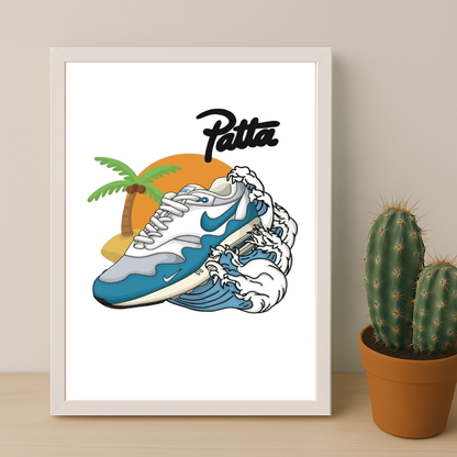 Poster Nike Patta bleu