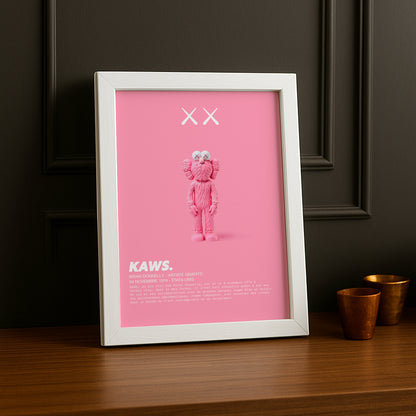 Cadre photo Kaws Companion rose