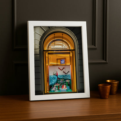 Cadre photo Hermès - Vitrine Bleu