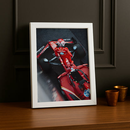 Poster encadrée Formule 1 - Leclerc