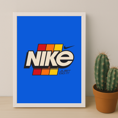 Poster Nike Just Do It Bleu
