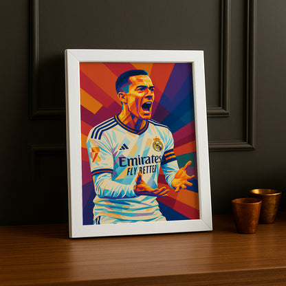 Cadre Photo Lucas Vázquez Real Madrid – Affiche HD Encadrée Papier Premium