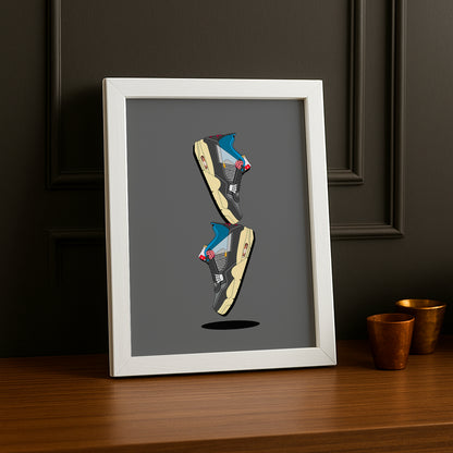 Cadre photo Air Jordan 4 Illustration