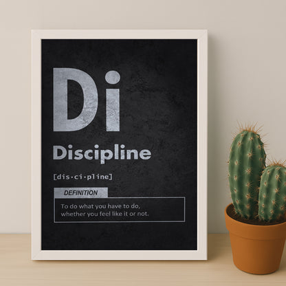 Cadre photo Motivation - Discipline