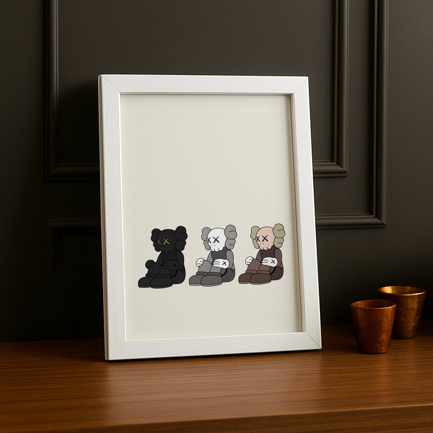 Cadre photo triple Kaws