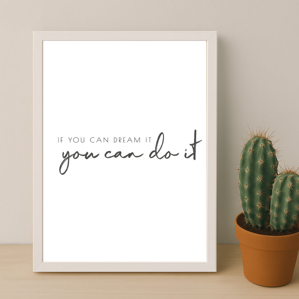 Cadre photo Citation - You can do it