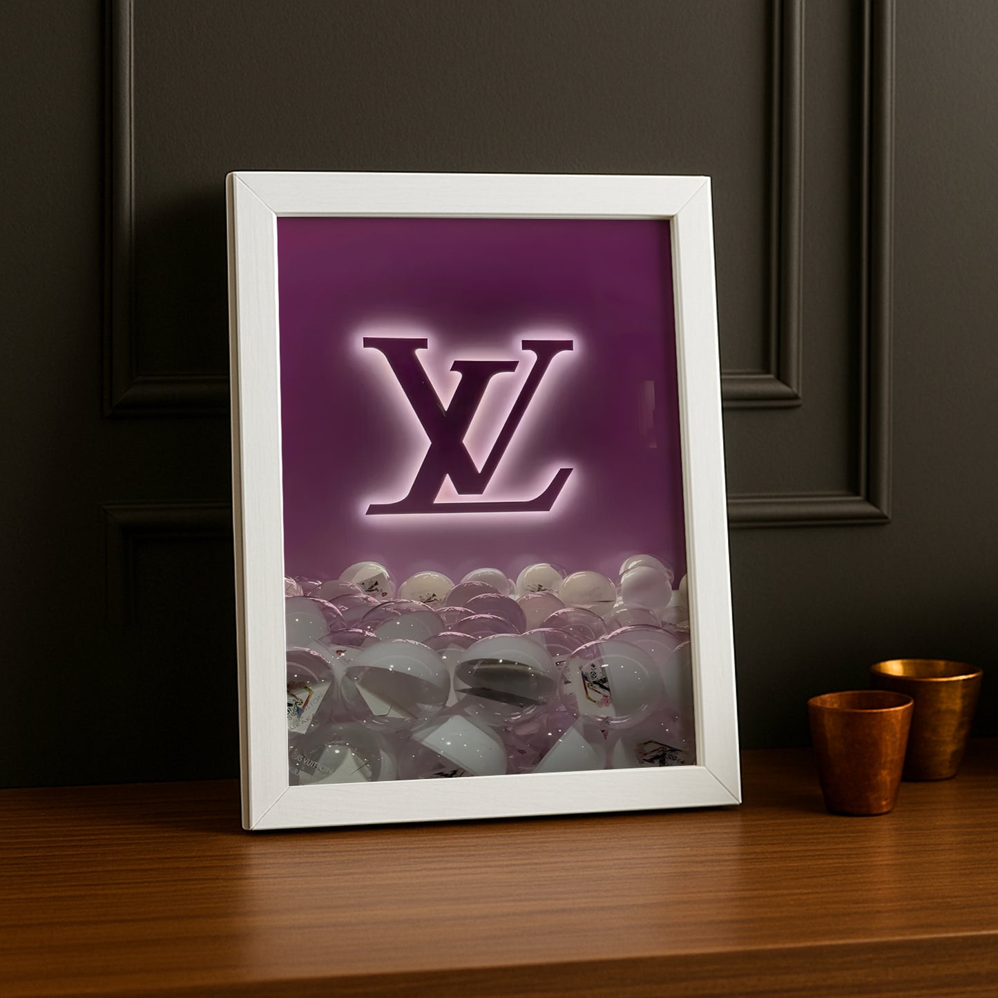 Cadre photo Louis Vuitton Fuschia