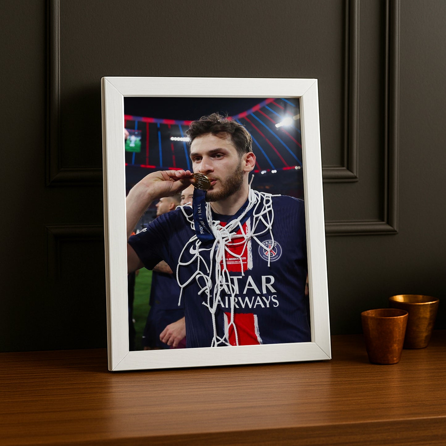 Cadre photo Paris Saint-Germain LDC Kvara