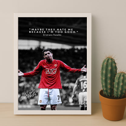 Cadre photo Motivation - Cristiano Ronaldo Citation