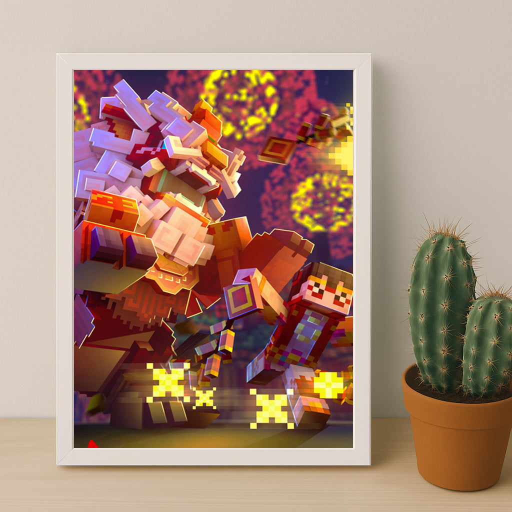 Cadre photo Minecraft - Nouvel an Lunaire