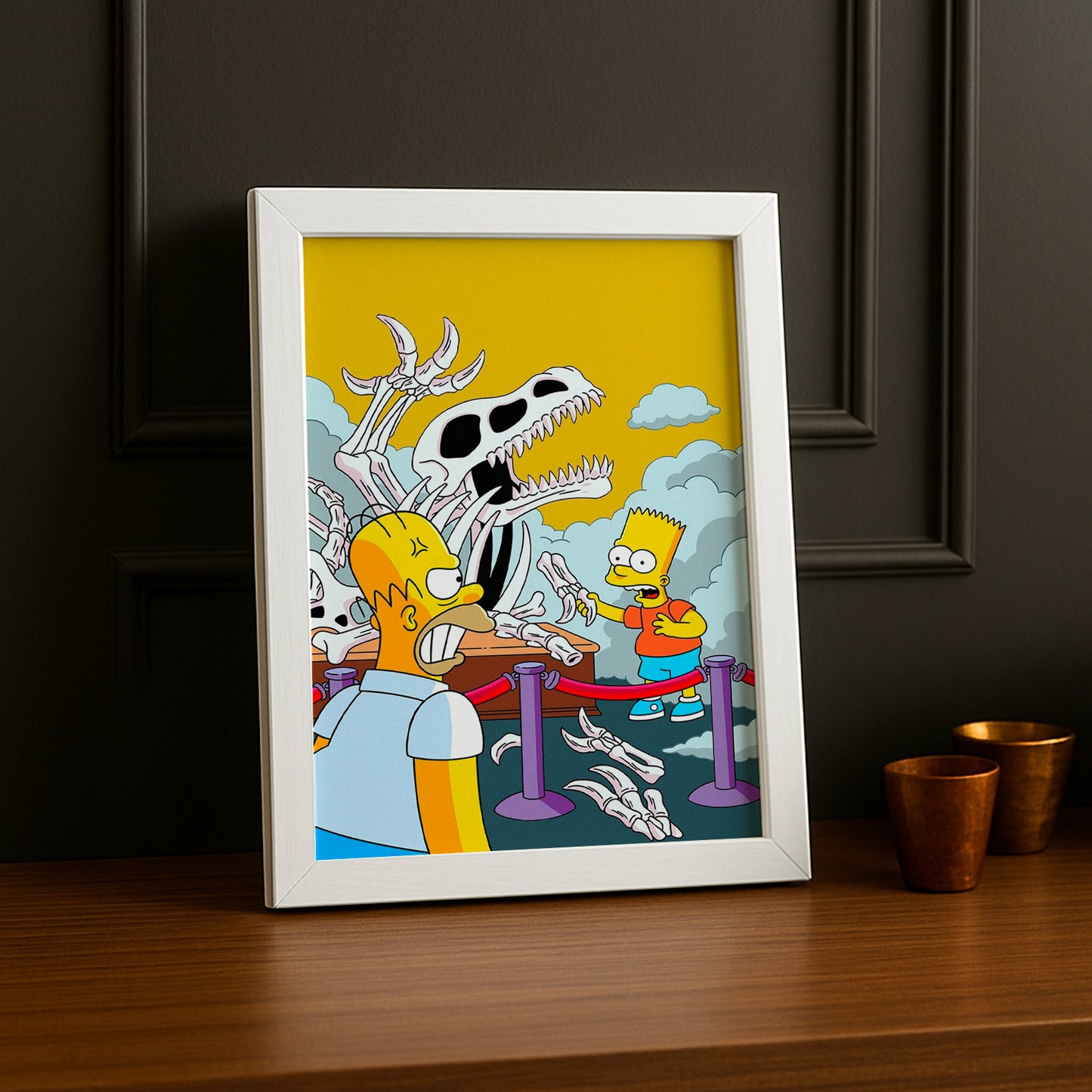 Cadre Photo Les Simpsons - Homer et Bart Musée
